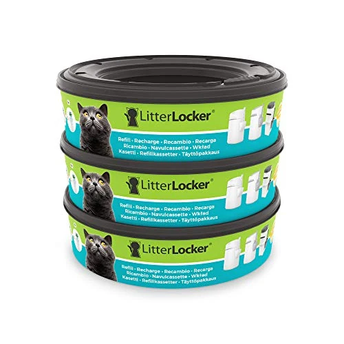 Offerta a tempo: LitterLocker Confezione da 3 ricariche Rotonde di Pellicola in plastica per Gatto, 17 x 17 x 15 cm, Colore: Verde - 35% da 24.90 € a 16.13 €