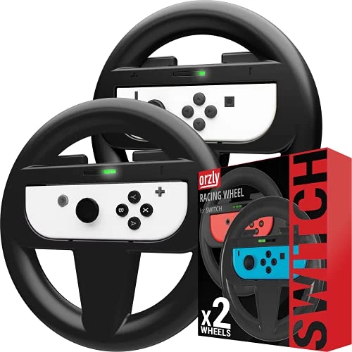 Oferta limitada: Orzly Pack De Dos Volantes para Usar con los Joy-con de Nintendo Switch – Negro [con luz indicando Jugador] de 18.94 € a 14.66 € (ahorro 23%)