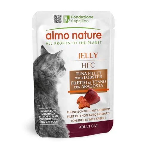 Zeitlich begrenztes Angebot: Almo Nature HFC Jelly Thunfishfilet mit Hummer- Nassfutter für Katzen 24er Pack (24 x 55g) von 25.72 € auf 24.76 € (4% Rabatt)