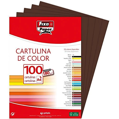 Offerta a tempo: Fixo 11110440 – Confezione di 100 cartoncini, A4, colore: marrone - 0.00% da 15.17 € a 15.17 €