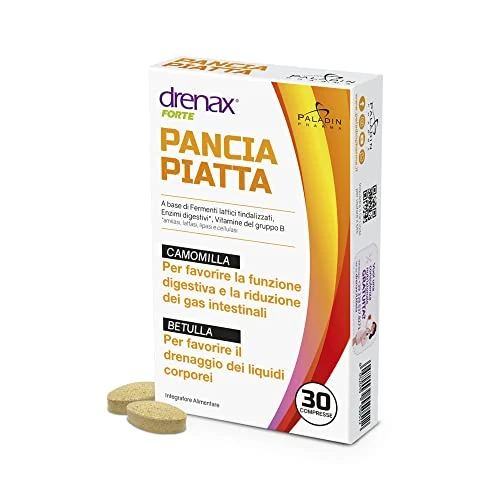 Offerta a tempo: Drenax Forte Pancia Piatta Integratore Alimentare - 30 compresse/confezione - 02762 - Per gonfiore addominale - 29% da 10.50 € a 7.45 €