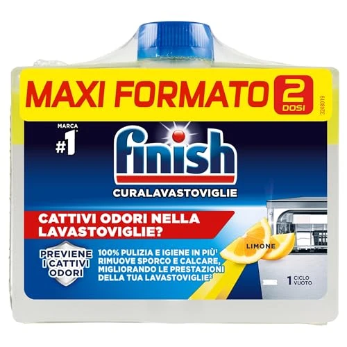 Finish curalavastoviglie Additive Dishwasher, Lemon, 2 Packs Of 250 ml