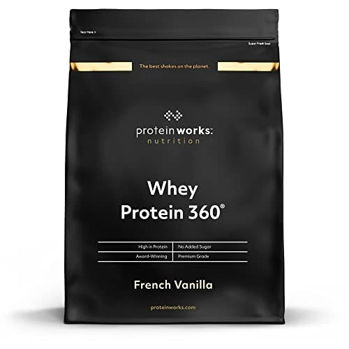 Protein Works - Whey Protein 360 Proszek | bogaty w proteiny shake | bez dodatku cukru i niskiej zawartości tłuszczu | mieszanka białek | French Vanilla | 1.2kg
