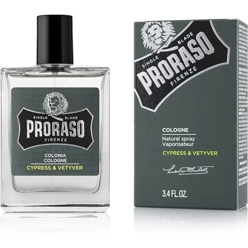 Offerta a tempo: Proraso Acqua di Colonia Cypress & Vetyver, 100ml, Eau de Cologne, Profumazione Cypress & Vetyver, Fragranza maschile e decisa, Made in Italy - 14% da 23.04 € a 19.90 €