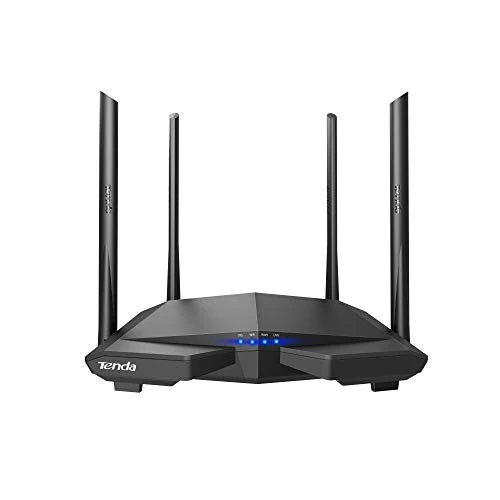 Tenda AC6 AC1200 Dual Band Wireless Cable Router,867Mbps/5GHz+ 300Mbps/2.4GHz, IPV6, Parental Control, Guest Network, 4 * 5dBi externe Antennen, WPS, Black