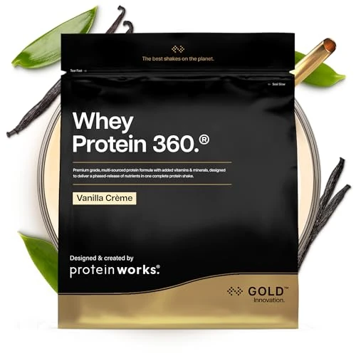 Protein Works - Whey Protein 360 Proszek | bogaty w proteiny shake | bez dodatku cukru i niskiej zawartości tłuszczu | mieszanka białek | French Vanilla | 600g