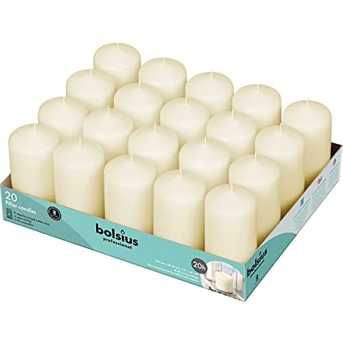 Offerta a tempo: Bolsius Confezione da 20 Ceri Basici - Colore Avorio - Cera Inodore - Durata: Fino a 20 Ore a Candela - Dimensione 98/48 - 0.00% da 22.94 € a 22.94 €