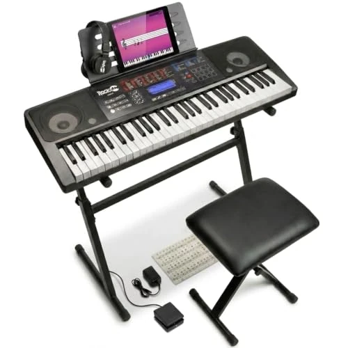Offerta a tempo: RockJam RJ761 Kit Tastiera Pianoforte 61 Tasti con Touch Screen e Pedale - 0.00% da 129.99 € a 129.99 €
