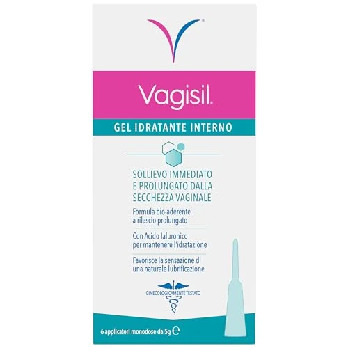 Offerta a tempo: Vagisil Lubrificante Interno a Base D'Acqua, Idratante Con Acido Ialuronico, Sollievo Immediato E Prolungato Dalla Secchezza Vaginale, 6 Applicatori Monodose da 5g (30 g) - 19% da 15.86 € a 12.88 €