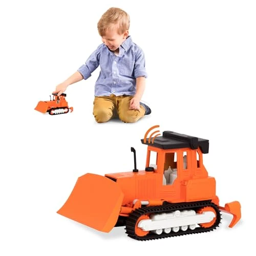 Driven by Battat – 7-Inch Bulldozer Toy with Lights & Sounds, Movable Parts, Construction Vehicle for Boys & Girls, Durable Design, Realistic Details, 3+ Years Toy for Kids