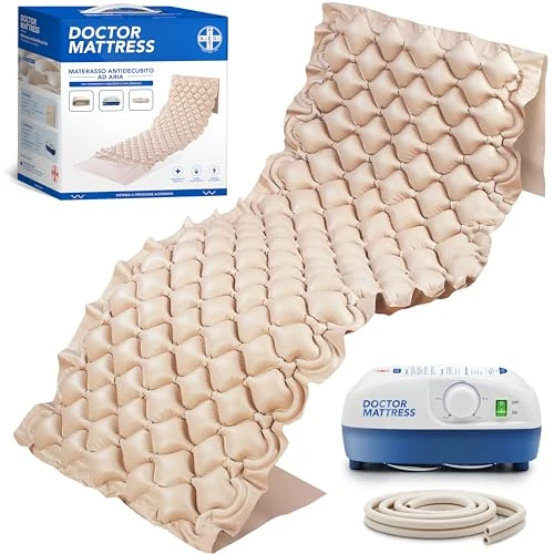 Offerta a tempo: AIESI® Materasso Antidecubito a bolle d'aria con compressore regolabile a ciclo alternato DOCTOR MATTRESS, 130 Celle, Portata 150 Kg, Super-silenzioso, Kit di riparazione, Garanzia Italia 24 mesi - 0.00% da 34.90 € a 34.90 €