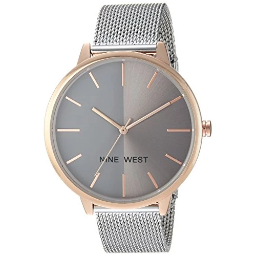 Oferta limitada: Nine West Reloj de pulsera de malla para mujer, Plateado/dorado de 26.22 € a 26.22 € (ahorro 0.00%)