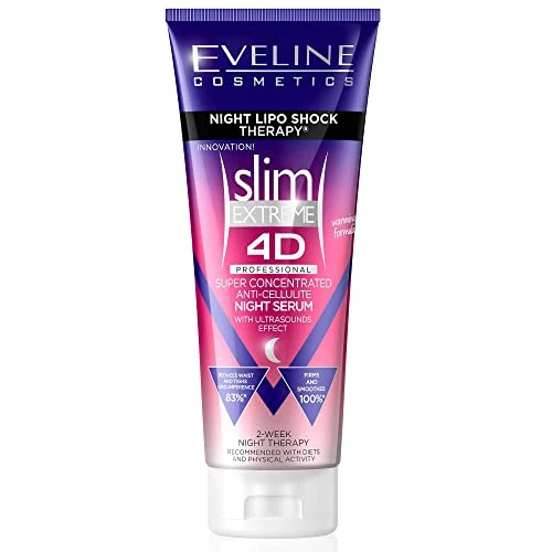 Offerta a tempo: Eveline Cosmetics Slim Extreme 4D super concentrato anticellulite dimagrante crema calda per donne bruciare i grassi veloce | 2 settimane Lipo Shock Thearpy | pancia piatta, gambe sottili vita, 250 - 0.00% da 10.99 € a 10.99 €