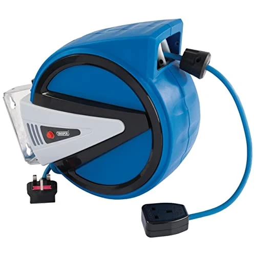 Zeitlich begrenztes Angebot: DRAPER 15051 Einziehbares Elektrische Kabel Rollen, blau, 10 m von 117.12 € auf 89.50 € (24% Rabatt)