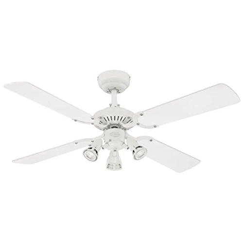Zeitlich begrenztes Angebot: Westinghouse Lighting Deckenventilator Princess Euro weiss 7211340 (ohne Glühbirnen) 105 cm Durchmesser, Weiß von 111.09 € auf 96.38 € (13% Rabatt)