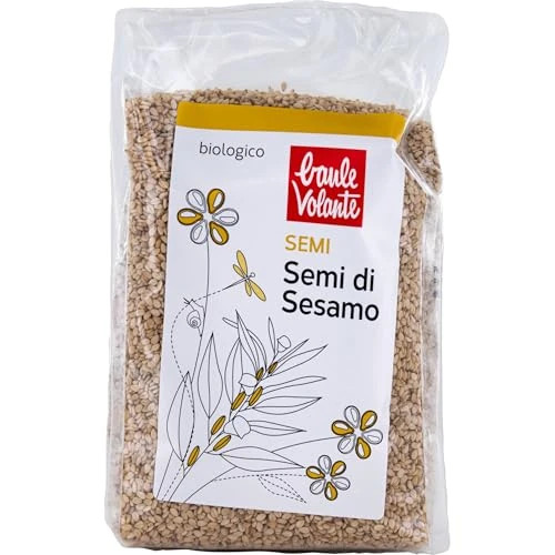 Baule Volante Semi di sesamo bio - Ricchi di Fibre e Proteine ​​- Sesamo per Cucinare e Dolci - 400g
