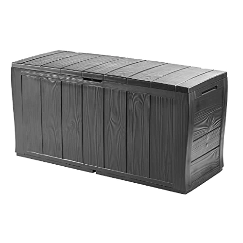 Offerta a tempo: Keter Baule Sherwood in Resina, ruote incluse, 270 Lt di capacità contenitiva, 117 x 45 x 57.5 cm, Grafite - 0.00% da 49.99 € a 49.99 €
