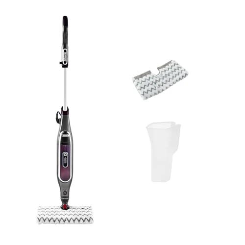 Offerta a tempo: Shark Automatic Klik n' Flip Steam Mop, Scopa a Vapore Intelligente, Cavo 6 m, 2 Panni Lavabili, Serbatoio Capacità di 375 ml, Riscaldamento in 30 Secondi, Bordeaux/Grigio, S6003EU — 18% da 129,99 € a 106,00 €