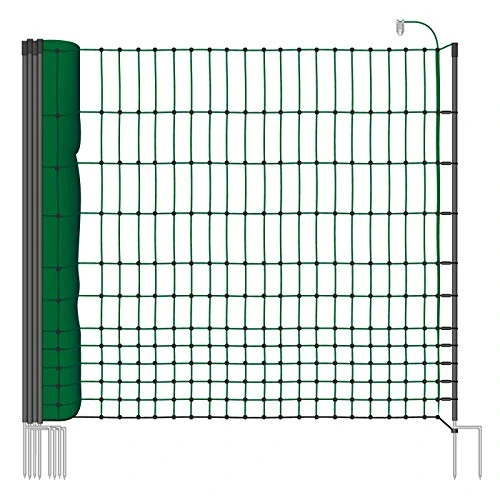Offerta a tempo: VOSS.farming Rete pollame Classic per recinzioni elettrificabili, 112 cm di Altezza e 25 m di Lunghezza, a Punta Doppia, Dotata di 9 Pali, Colore Verde - 0.00% da 99.90 € a 99.90 €