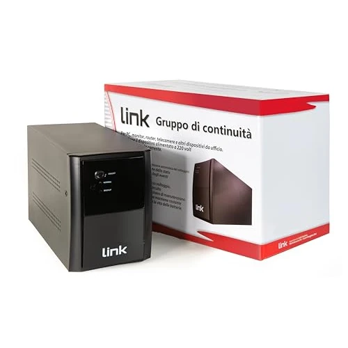 LINK LKUPS1000 - Sistema de alimentación ininterrumpida 1000 Va 600 W, Negro
