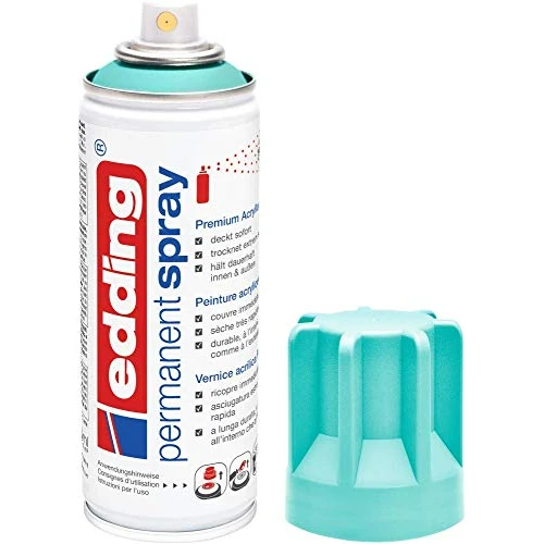 Limited offer: edding 5200 permanent spray - opulent turquoise - 200 ml - acrylic paint for painting and decorating glass, metal, wood, ceramic, plastic, canvas - aerosol spray, acrylic spray, paint spray from 16.14 EUR to 12.49 EUR (save 23%)