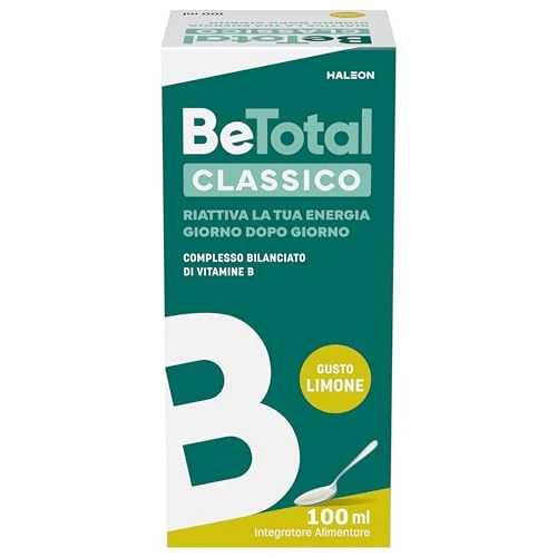 Offerta a tempo: Be-Total Classico Integratore Alimentare di Vitamina B Riattiva l’Energia, Riduce la Stanchezza, Supporta il Sistema Immunitario, Bambini 3+ e Adulti, Gusto Limone, 100 ml​ - 25% da 16.61 € a 12.39 €