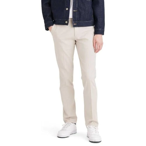 Dockers Herren Easy Khaki Slim Fit Refined Chinos, Cloud, 31W / 32L