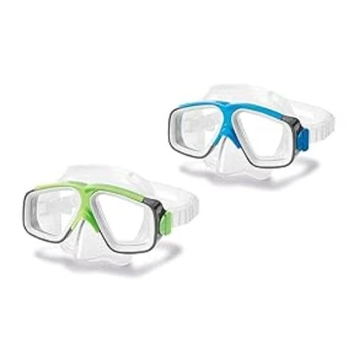 Intex Gafas Buceo Unisex, De policarbonato y Silicona, Ajustables, 8 años, Latex Free, Hipoalergénicas, Colores Surtidos, Envío Aleatorio