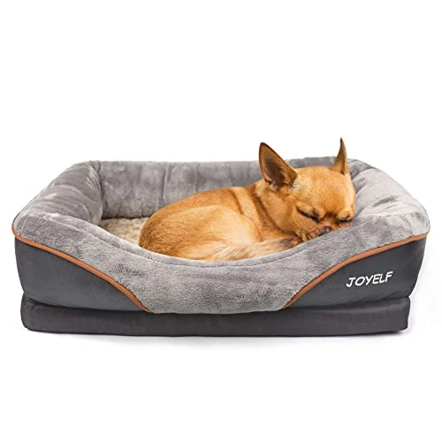 Limited-time offer: JOYELF Memory Foam Dog Bed Small Orthopedic Dog Bed & Sofa with Removable Washable Cover and Squeaker Toys as Gift from 39.99 GBP to 30.39 GBP (save 24%)