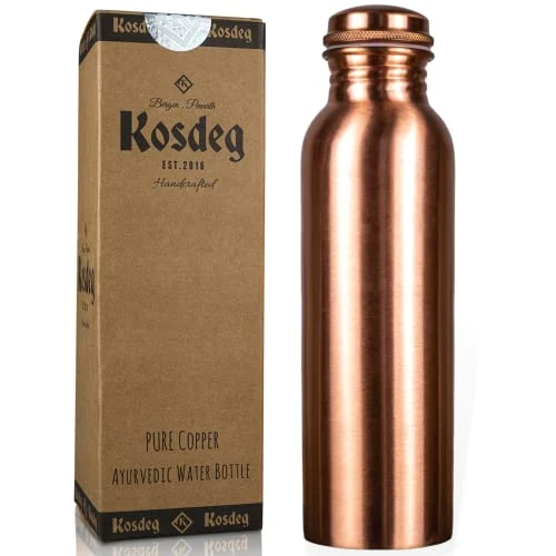 Offerta a tempo: Kosdeg Bottiglia d’Acqua in Rame Extra Large 1 Litro – Contenitore Ayurvedico a tenuta stagna – Bevi Più Acqua, Riduci il Consumo di Zuccheri E Godi di Salute Migliore - 8% da 41.94 € a 38.63 €