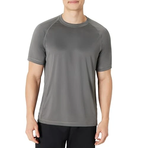 Offerta a tempo: Amazon Essentials Maglietta da Nuoto UPF 50 Aderente A Maniche Corte e Ad Asciugatura Rapida Uomo, Carbone, M - 34% da 15.30 € a 10.10 €