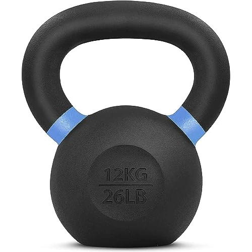 Yes4All SD7M Peso Kettlebell rivestito in polvere, 12 kg, blu