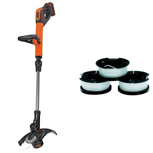 BLACK+DECKER STC1820PC, Cortabordes 18 V, A6485, Pack de 3 Bobinas de Hilo Reflex Simple para Cortabordes, 10 m x 1.5 mm