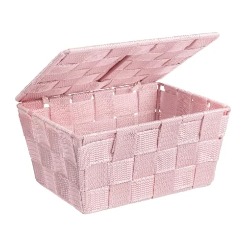 Oferta limitowana: WENKO Kosz do przechowywania z pokrywką Adria różowy - kosz łazienkowy z pokrywką, polipropylen, 19 x 10 x 14 cm, różowy z 33.33 zł na 33.33 zł (oszczędź 0.00%)