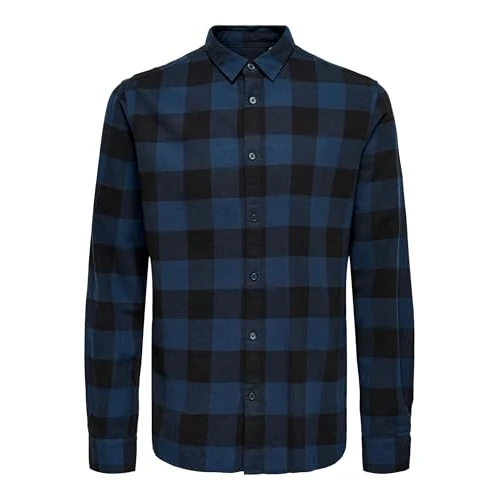 Only & Sons Men's Shirt 22007112, Dress Blues, M