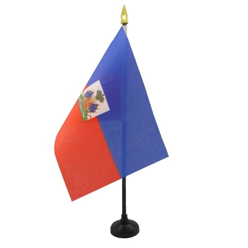 Oferta limitowana: Drapeau de Table Haïti avec Pointe Or, 15cm x 10cm z 21.90 zł na 21.90 zł (oszczędź 0.00%)