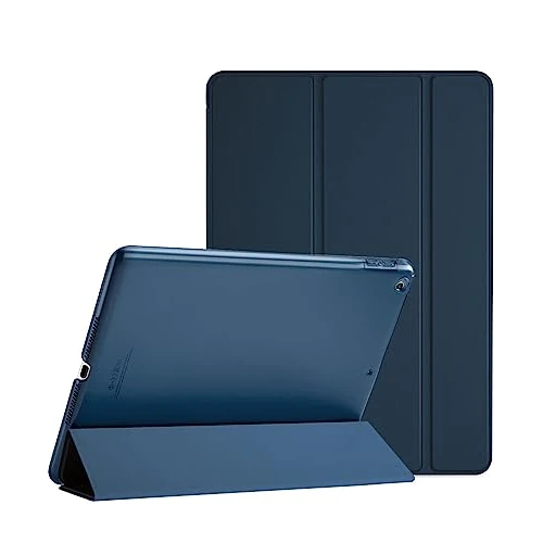 ProCase Custodia per iPad 9.7 2018 6a Generazione/2017 iPad 5a Generazione – Smart Cover Stand Ultral Leggero Slim,con Cover Posteriore Traslucida Smerigliata per iPad 9,7 pollici–Blu Marino