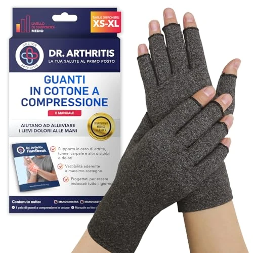 Tijdelijke aanbieding: Medische uniseks compressie handschoenen, artritis handschoenen zonder vingertoppen, om te typen, voor artritis & carpaletunnelsyndroom (M, 1 Paar) van 17.77 € naar 17.77 € (0.00% korting)