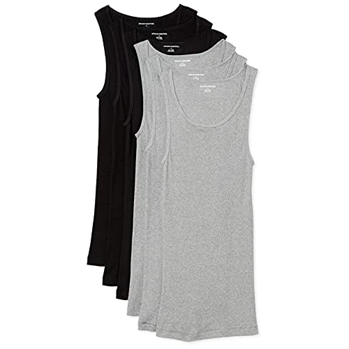 Oferta limitowana: Amazon Essentials Men's Koszulki typu tank, Pack of 6, Czarny/Szary wrzos, M z 109.00 zł na 109.00 zł (oszczędź 0.00%)