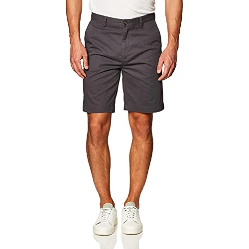 Amazon Essentials Short Chino 23cm, Coupe Classique Homme, Charbon, 32W