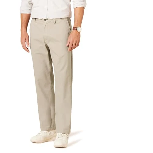 Oferta limitowana: Amazon Essentials męskie spodnie Chino bez sznur klasyczny krój, brązowe khaki, 28W / 28L z 126.47 zł na 126.47 zł (oszczędź 0.00%)