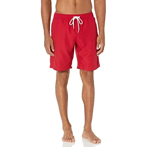 Offre limitee: Amazon Essentials Short de Bain de 23cm avec Doublure en Maille, Poches, Fermeture à Cordon Homme, Rouge, XL de 17.10 EUR a 17.10 EUR (economie 0%)