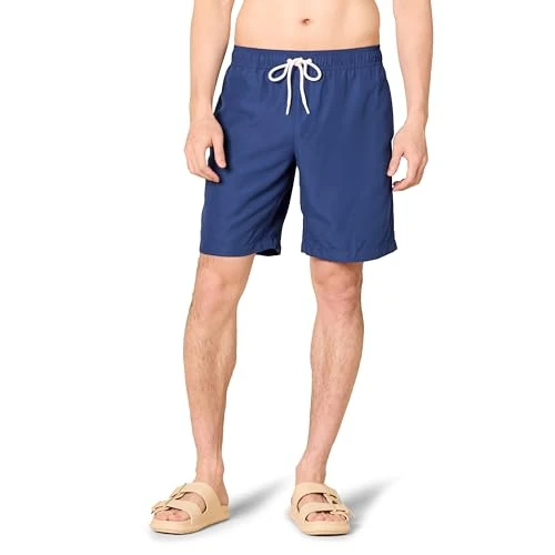 Tijdelijke aanbieding: Amazon Essentials Heren Zwembroek van 23cm met Gaasvoering, Zakken en Trekkoordsluiting, blauw, 38-40 van 21.99 € naar 21.99 € (0.00% korting)