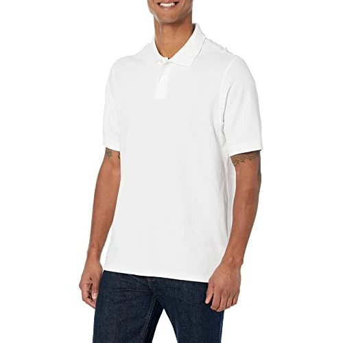Oferta limitowana: Amazon Essentials Men's Bawełniana koszulka polo pique regular fit (dostępna w wersjach Big i Tall), Biały, XS z 80.08 zł na 80.08 zł (oszczędź 0.00%)