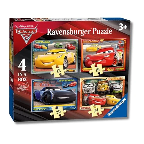 Offerta a tempo: Ravensburger - Puzzles Disney Cars 3 4 Pack | Puzzle Bambini 3 Anni In Su | Regalo — 23% da 9,87 € a 7,64 €