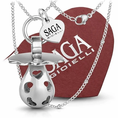 Oferta limitada: SAGA GIOIELLI® - Llamador de ángeles embarazada chupete de sonido con cadena de acero de 19.41 € a 19.41 € (ahorro 0.00%)