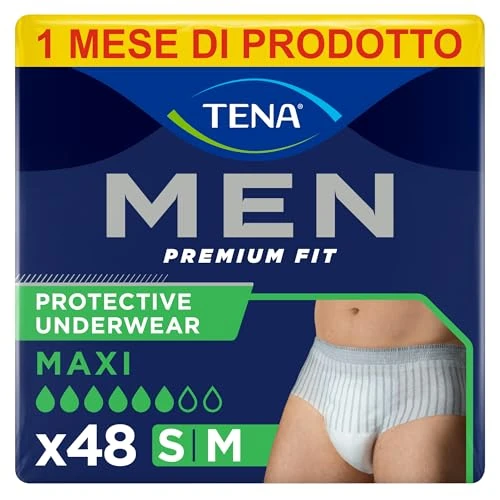Limitiertes Angebot: TENA MEN Active fit Pants Plus - 48 Stück im Monatspaket (4 x12) - Einweghosen für Männer - bei mittlerem bis starem Urinverlust - Größe M von 54.00 EUR auf 54.00 EUR (Spare 0%)