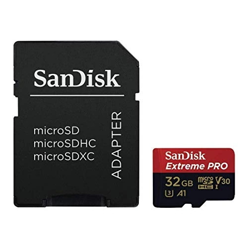 Sandisk Extreme Pro SDSQXCG-032G-GN6MA, Karta MicroSD, 32 GB, Czarny/Czerwony