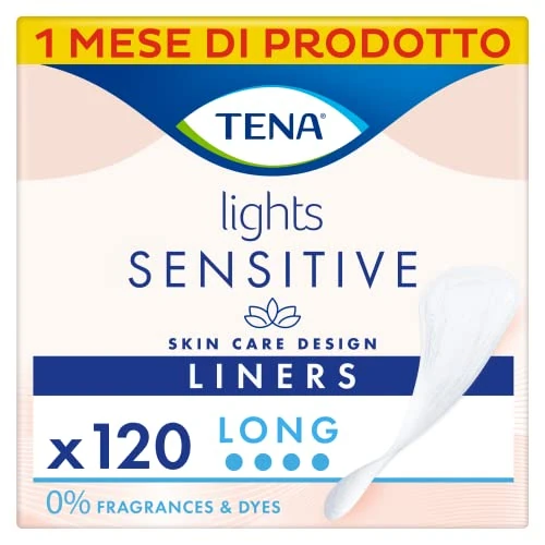 Offre limitée : TENA Lights Protège-slips Longs Incontinence Femme - Pour Peaux Sensibles - Protections Absorbantes pour Fuites Urinaires Légères - 120 Protège-slips (Pack 1 mois) de 21.30 EUR à 21.30 EUR (remise 0%)