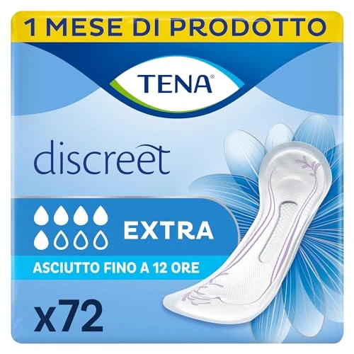 Beperkte aanbieding: TENA Discreet extra individueel verpakt, voor vrouwen met middelmatige blaaszwakte, incontinentie en onvoorspelbare lekken, 72 incontinentiepads (12 x 6 stuks) van 27.44 EUR naar 27.44 EUR (besparing 0%)